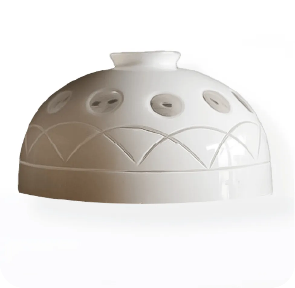 白被せ切子カット電笠