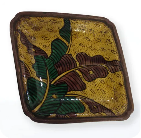 時代 青手九谷角皿