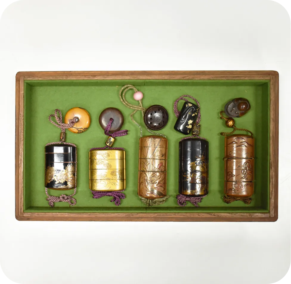 時代黄楊材 僧侶座禅根付